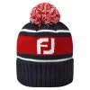 FootJoy FJ Pom Pom Golf Beanie -Ping Sales Store 2020fjpompombeanienavyred1