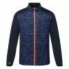Callaway Abstract Camo Print Mixed Media Golf Wind Jacket -Ping Sales Store Callaway SS22 Abstract Camo Full Zip Jacket CGJSC031 972 Code WTCAL052 M Navy Blazer Front