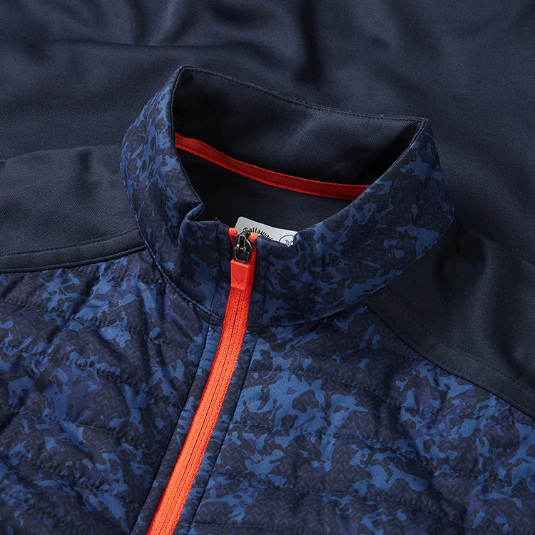 Callaway Abstract Camo Print Mixed Media Golf Wind Jacket 4 Callaway Abstract Camo Print Mixed Media Golf Wind Jacket - Image 2