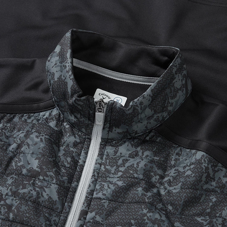 Callaway Abstract Camo Print Mixed Media Golf Wind Jacket 4 Callaway Abstract Camo Print Mixed Media Golf Wind Jacket - Image 2