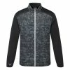 Callaway Abstract Camo Print Mixed Media Golf Wind Jacket -Ping Sales Store Callaway SS22 Abstract Camo Mixed Media Full Zip Jacket CGJSC031 002 Code WTCAL054 M Caviar Front