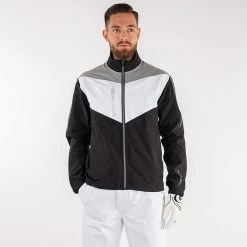 Galvingreen Galvin Green Armstrong Waterproof Golf Jacket -Ping Sales Store Galvin Green SS22 Armstrong Waterproof Jacket G120217 Code WJGAL420 M Black White Sharkskin Model 1