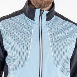 Galvingreen Galvin Green Albert Waterproof Golf Jacket -Ping Sales Store Galvin Green SS22 Albert Waterproof Jacket G130067 WJGAL430 Blue bell Black White Model 2