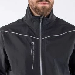 Galvingreen Galvin Green Armstrong Waterproof Golf Jacket -Ping Sales Store Galvin Green SS22 Armstrong Waterproof Jacket G120277 WJGAL433 Black Sharkskin Model 2