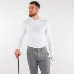 Galvingreen Galvin Green Enzo Golf Base Layer 11 Galvingreen Galvin Green Enzo Golf Base Layer -Ping Sales Store Galvin Green SS22 Enzo Thermal Base Layer G128601 Code BLGAL049 M White Cool Grey Model 1
