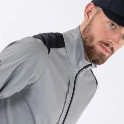 Galvingreen Galvin Green Lyle Interface-1 Golf Wind Jacket -Ping Sales Store Galvin Green SS22 Lyle Full Zip Windproof Jacket G122177 Code WTGAL190 M Sharkskin Black Model 2