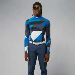 Jlindeberg J.Lindeberg Aello Print Golf Base Layer 11 Jlindeberg J.Lindeberg Aello Print Golf Base Layer -Ping Sales Store J. Lindeberg GMJT06853 O461 M Aello Soft Compression Print BLLIN007 Blue Flag Patchwork Model 1