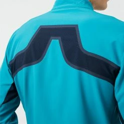 Jlindeberg J.Lindeberg KV Hybrid Golf Wind Jacket -Ping Sales Store J.Lindeberg AW22 KV Hybrid Jacket GMOW05623 0191 WTLIN040 S Enamel Blue Model 2