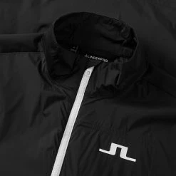 Jlindeberg J.Lindeberg Ash Light Packable Golf Wind Jacket -Ping Sales Store J.Lindeberg SS22 Ash Light Packable Golf Jacket GMOW05618 9999 Code WTLIN024 M Black White Detail