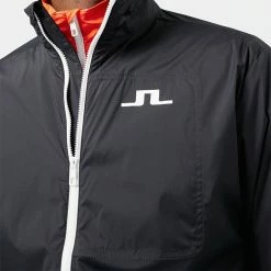 Jlindeberg J.Lindeberg Ash Light Packable Golf Wind Jacket -Ping Sales Store J.Lindeberg SS22 Ash Light Packable Golf Jacket GMOW05618 9999 Code WTLIN024 M Black White Model 2