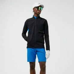 Jlindeberg J.Lindeberg KV Hybrid Golf Wind Jacket -Ping Sales Store J.Lindeberg SS22 KV Hybrid Golf Jacket GMOW05623 9999 Code WTLIN018 M Black Skydiver Model 1