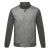 Jlindeberg J.Lindeberg Quilt Hybrid Thermal Golf Wind Jacket -Ping Sales Store J.Lindenberg Quilt Hybrid Jacket AMOW07063 U133 WTLIN046 Grey Front