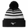 Mizuno Breath Thermo Graphic Pom Golf Beanie -Ping Sales Store Mizuno Breath Thermo Graphic Pom Beanie Black