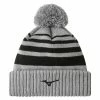 Mizuno Breath Thermo Graphic Pom Golf Beanie -Ping Sales Store Mizuno Breath Thermo Graphic Pom Beanie Grey