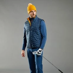 Ping Norse Primaloft S4 Reversible Thermal Golf Wind Vest -Ping Sales Store Ping AW22 Norse S4 Reversible Vest PO3542 SCG WTPIN060 Stormcloud Gold Model 1