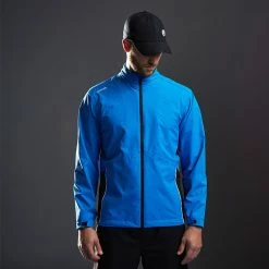 Ping Sensor Dry Waterproof Golf Jacket -Ping Sales Store Ping AW22 Sensor Dry Waterproof Jacket PO3490 FBB WJPIN066 French Blue Black Model 1