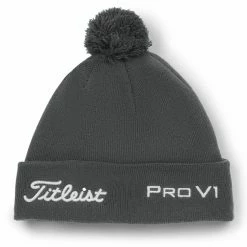 Titleist Tour Pom Pom Golf Beanie 8 Titleist Tour Pom Pom Golf Beanie -Ping Sales Store Titleist Tour Pom Pom Golf Beanie Charcoal White 3