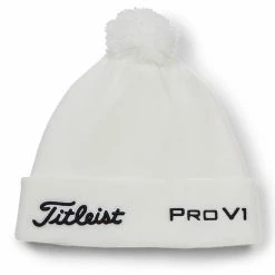 Titleist Tour Pom Pom Golf Beanie -Ping Sales Store Titleist Tour Pom Pom Golf Beanie White Black 3
