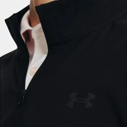 Underarmour Under Armour Storm Windstrike 1/2 Zip Golf Wind Top -Ping Sales Store Under Armour AW22 Storm Windstrike 1 2 Zip Wind Top 1370156 001 WTUND084 S Black Jet Gray Model 2