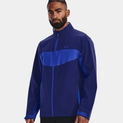 Underarmour Under Armour Storm Proof 2.0 Waterproof Golf Jacket -Ping Sales Store Under Armour AW22 Stormproof 2.0 Waterproof Jacket 1371596 456 WJUND014 Bauhaus Blue Versa Blue Versa Blue Model 3