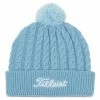 Titleist Cable Knit Pom Pom Golf Beanie 2 Titleist Cable Knit Pom Pom Golf Beanie -Ping Sales Store cableknitpombeanieskywhite1