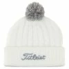 Titleist Cable Knit Pom Pom Golf Beanie 1 Titleist Cable Knit Pom Pom Golf Beanie -Ping Sales Store cableknitpombeaniewhitegrey1
